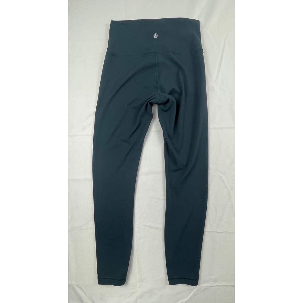 Lululemon High Rise Leggings Teal Green 25 Inseam Yoga Pants Size 4